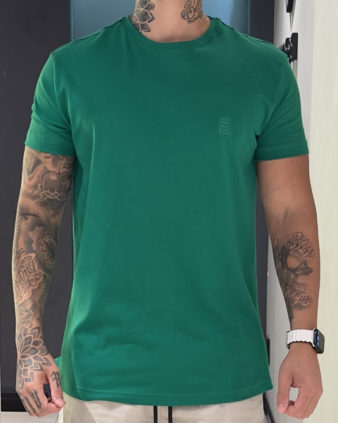 T-Shirt Burble Cotton Verde Bandeira