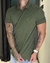 Polo Burble Piquet Gola V Verde Militar - Marechal Store