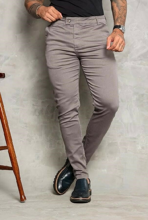 Calça Alfaiataria Cinza Claro - comprar online