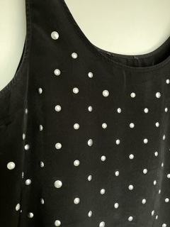 Blusa musculosa sin mangas con tachas aplicadas (M/L) en internet