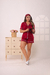 PIJAMA AMERICANO CURTO- Vermelho cereja - comprar online