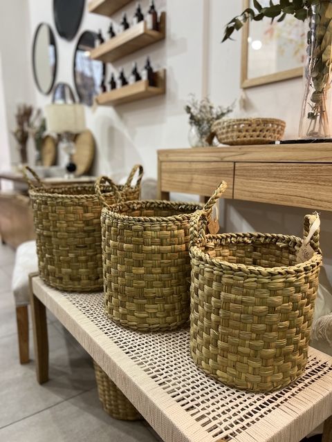 Canasto de Junco con manija