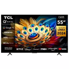 SMART TV TCL 55" QLED 4K 55C655 GOOGLE TV