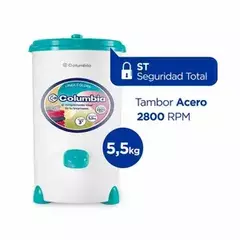 Secarropas Centrífugo Columbia 5,5kg Turquesa Océano HTS 5503