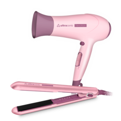 Combo Secador + Alisador Para El Cabello Ultracomb Devotion ROSA