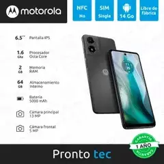 MOTOROLA E14 DUAL SIM 2GB/64GB GRIS en internet