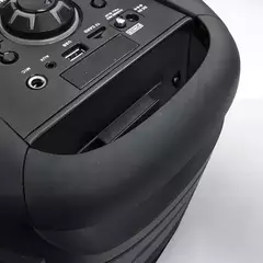 Parlante Portatil Bluetooth Luces Led Crown Mustang Atomic 8 Color Negro - CUMBRE MEGACOMPU