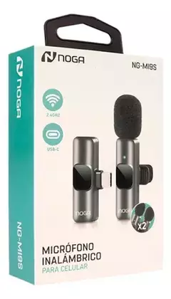 MICROFONO INALMBRICO X2 P/CELULAR USB-C NG-MI9S