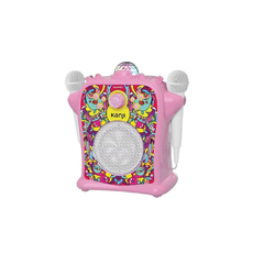 PARLANTE PORTATIL KANJI KJ-KARKIDS KARAOKE + 2 MICRÓFONOS (ROSA)