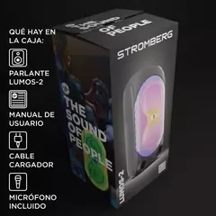 Imagen de PARLANTE PORTATIL STROMBERG LUMOS 2 CON MCIROFONO 60W RMS 4HS