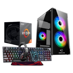 PC AMD RYZEN 5 4600G | 16GB RAM | SSD 480GB | 500W 80+ | PERIFERICOS
