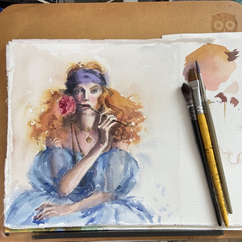 Mentoria Individual Mensal - aquarela & processos de criação (4 encontros)