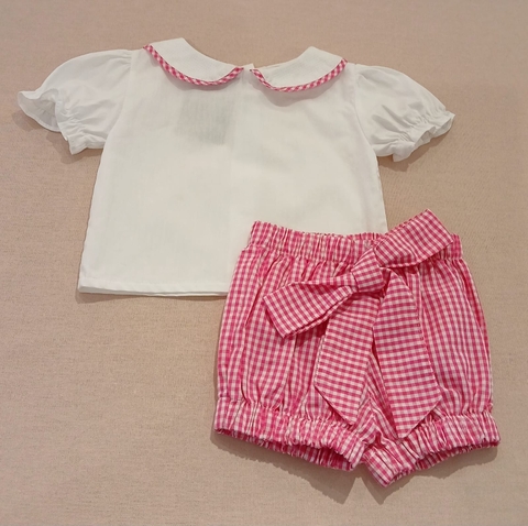 CONJUNTO ROSA E BRANCO VICHY GIUSEPPA - comprar online
