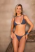 Biquini Cortininha Rendado com Fio Prata - Navy - comprar online