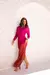 Vestido longo Mediterraneo - Marrom e Pink na internet