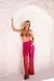 Calça Flare - Marrom e Pink - comprar online