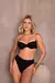 Biquini Hot Pants Corrente - Preto Rendado