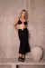 Saia Midi Franzida Sol - Black