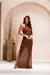 Vestido Tule Dotella- Marrom - comprar online