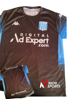 Camiseta de futbol RACING NEGRA - comprar online