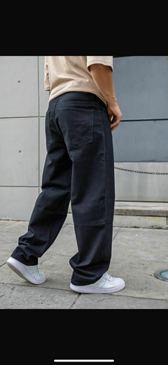 Pantalon de jean negro BAGGY - en internet