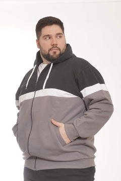 Campera frizada combinada art 4536