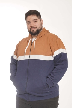 Campera frizada combinada art 4536 - comprar online