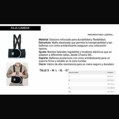 FAJA DE SEGURIDAD OMBU - tienda online
