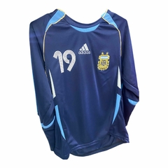 Camiseta de futbol RETRO ARGENTINA MESSI manga LARGA