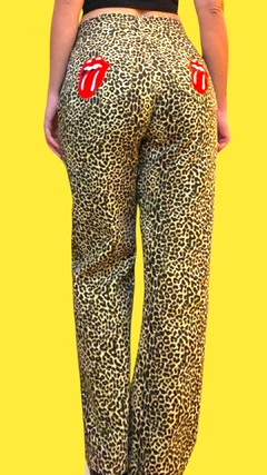 JEAN WIDE LEG STONES PRINT