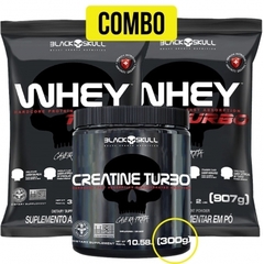 Kit Black Skull 2x Whey protein 907g + 1x Creatina Monohidratada 300g
