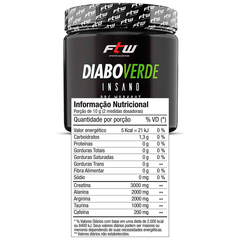 PRE TREINO DIABO VERDE INSANO - 300GRAMAS - FTW NUTRITION - comprar online
