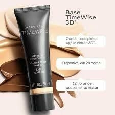 BASE 3D ACABAMENTO MATTE TIME WISE MARY KAY