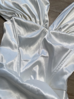 Vestido White West Satin Corset - ShoptopMia