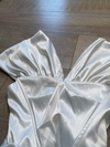 Vestido White West Satin Corset
