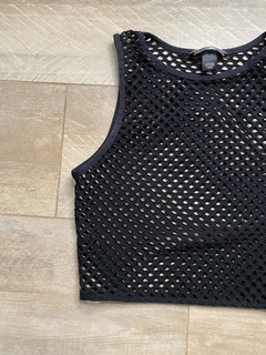 Top Black Stretchy Fisnet en internet