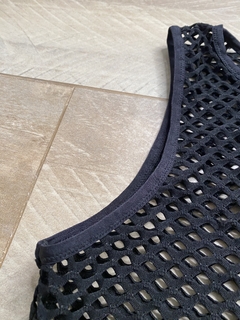 Top Black Stretchy Fisnet - ShoptopMia