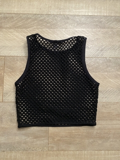 Top Black Stretchy Fisnet