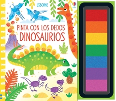 PINTA CON LOS DEDOS DINOSAURIOS