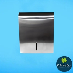 Combo dispenser acero inoxidable curva line toallas intercaladas + dispenser jabón - AZeta - Seguridad en Higiene Institucional