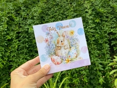 052 - Cartão com Bolso para Biscoito Bolacha Cookie Páscoa 11,5 x 11,5 cm Personalizado