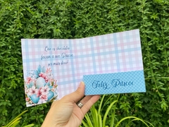 059 - Cartão com Bolso para Biscoito Bolacha Cookie Páscoa 11,5 x 11,5 cm Personalizado na internet