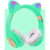 Auricular Ear Cat Orejas Gatos BT M1 Verde con luces - comprar online