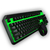 Combo Noganet Teclado Mouse Inalámbrico Gamer Color Azul o Verde - tienda online