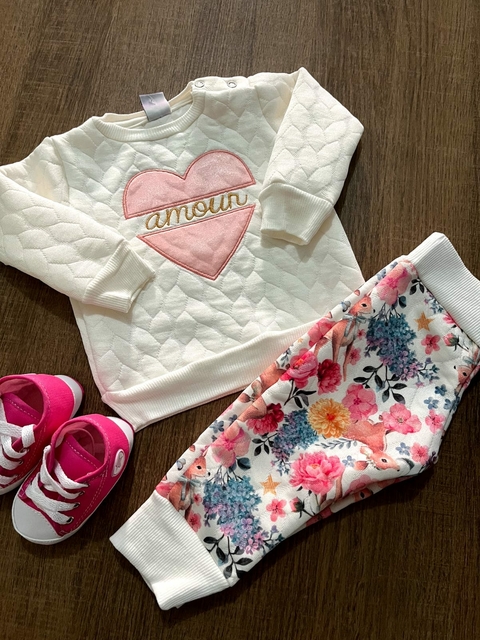 Conjunto Infantil inverno flanelado quebra cabeça 2904