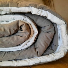 Acolchado Gris reversible