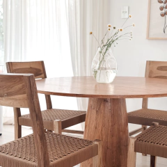 MESA COMEDOR BASE CONICA REDONDA 120 CM DIAM - comprar online