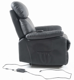 SILLON RECLINABLE ELECTRICO MASAJEADOR 8 MOTORES (ONIX) + CALOR - tienda online