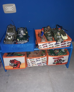 ORGANIZADOR DE JUGUETES CON 5 CAJONES DE TELA HOT WHEELS ORIGINAL en internet