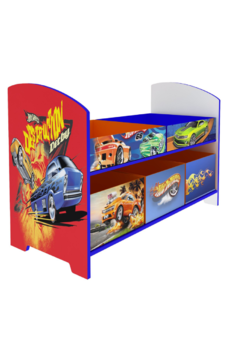 ORGANIZADOR DE JUGUETES CON 5 CAJONES DE TELA HOT WHEELS ORIGINAL